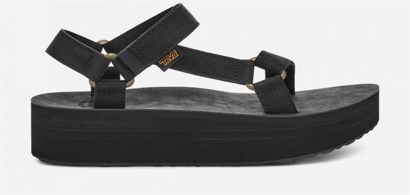 Women's Flatform Universal Up Leather - BLACK