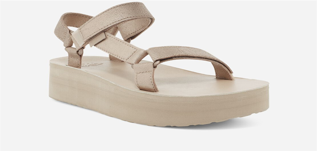 Women's Flatform Universal Leather - METALLIC CHAMPAGNE