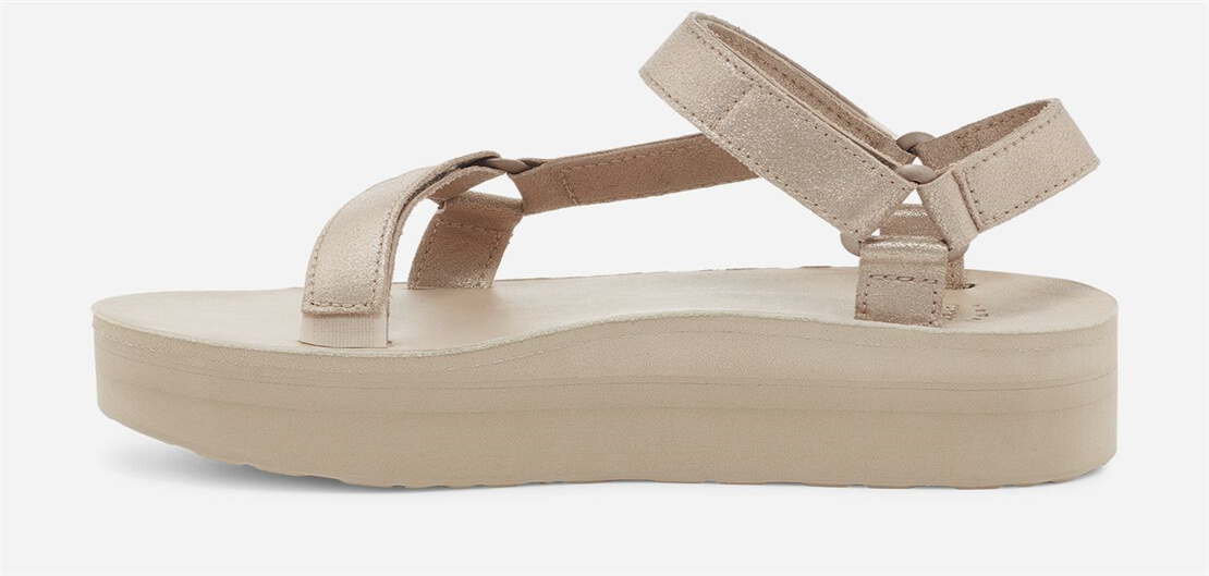 Women's Flatform Universal Leather - METALLIC CHAMPAGNE