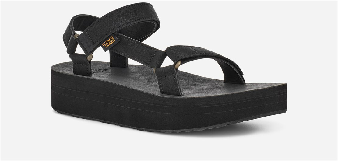 Women's Flatform Universal Up Leather - BLACK