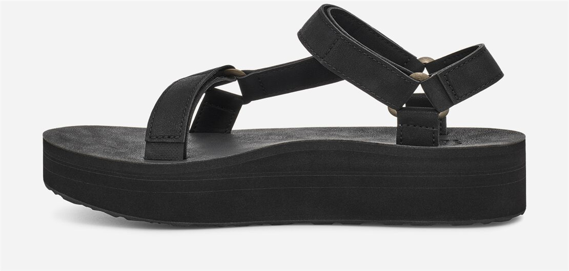 Women's Flatform Universal Up Leather - BLACK