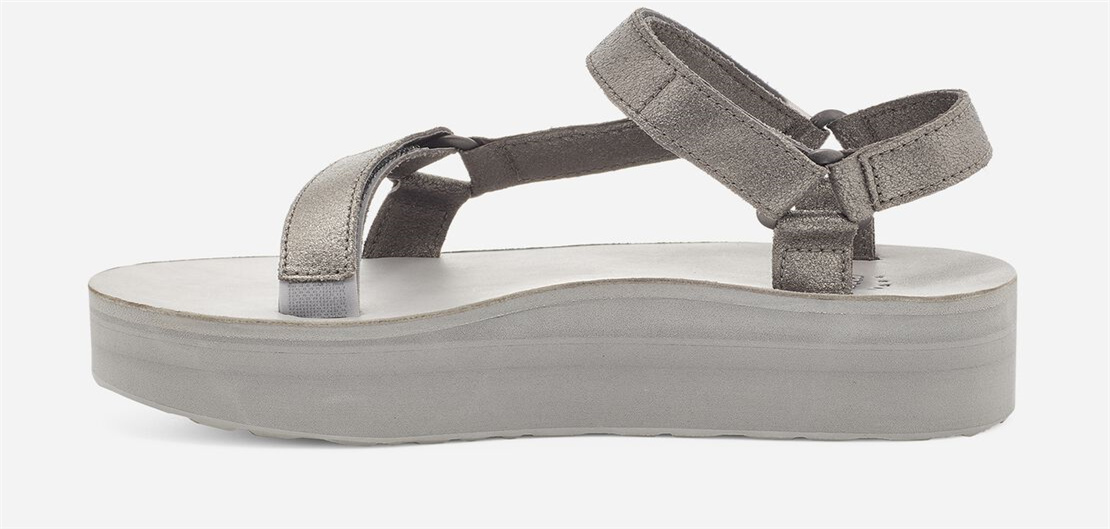 Women's Flatform Universal Leather - METALLIC PEWTER