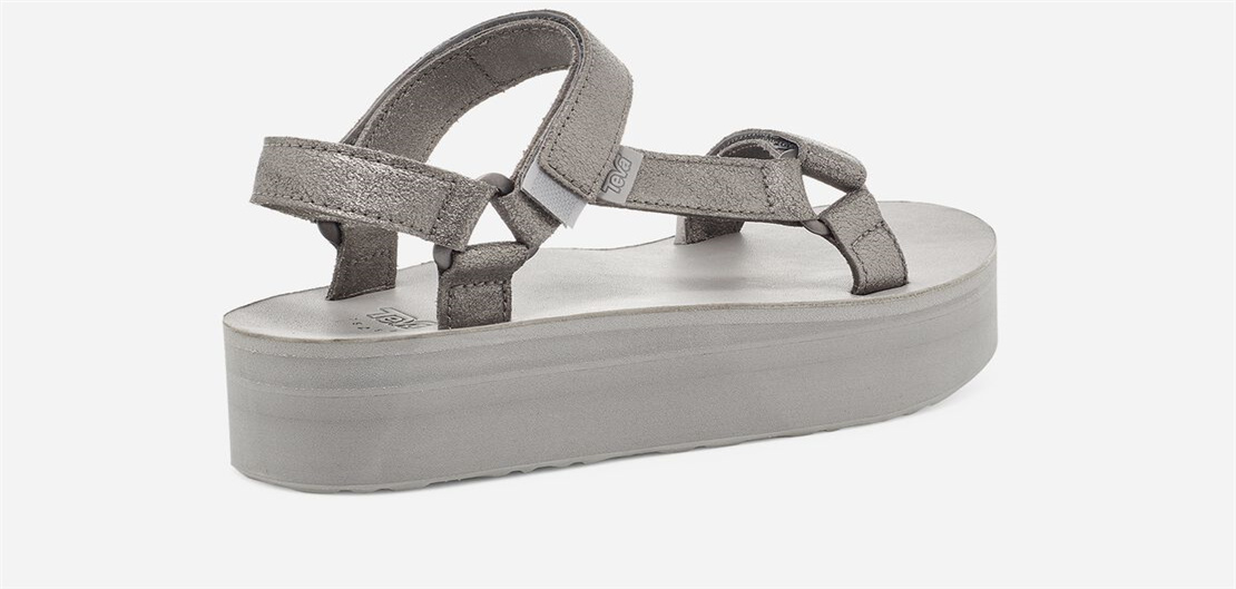 Women's Flatform Universal Leather - METALLIC PEWTER