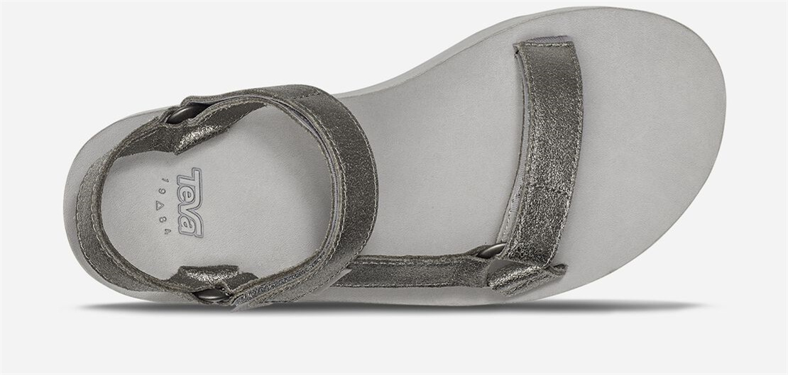 Women's Flatform Universal Leather - METALLIC PEWTER